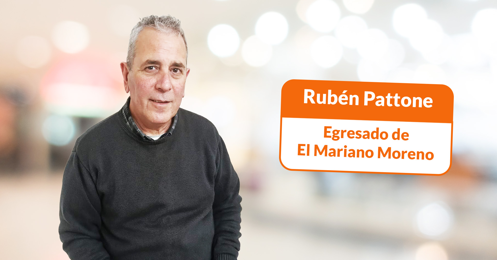 secundario para adultos, un egresado del Mariano Moreno