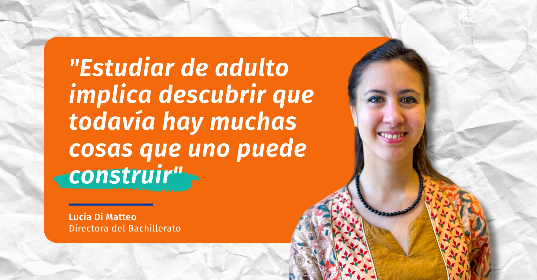 Entrevista a nuestra directora Lucía Di Matteo